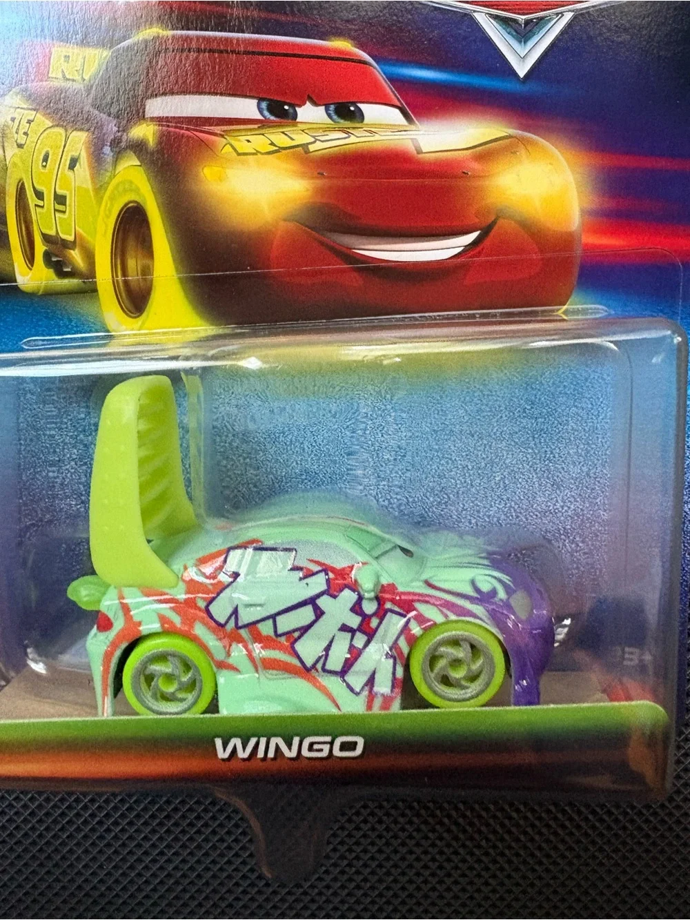 Mattel Wingo Toy Car - Lime Green, Purple, Neon Yellow